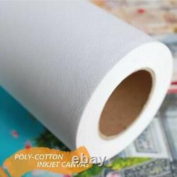 60x100'/roll, Matte Polyester Cotton Inkjet Canvas for Water-based Large Printer