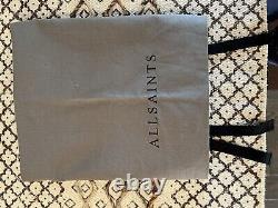 ALLSAINTS Bag Playa East-West Canvas Tote Tan/Beige Leather Grommet Straps