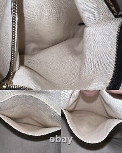Authentic Gucci Soho Black Leather Convertible Hobo Large Shoulder Handbag