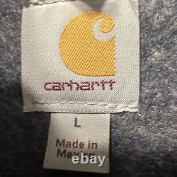 Carhartt Black Michigan Chore Work Jacket Blanket Lined Men's Size L