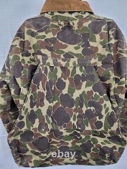 Carhartt CQ103 Vintage Duck Camo Quilt Lined Jacket Lined Game Bag Size Large