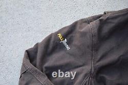 Carhartt Full Swing Workwear Jacket Duck Canvas Dark Brown Hooded Size Large