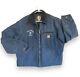Carhartt J97 Dpb Petrol Blue Blanket Lined Detroit Jacket Rare Color Mens L