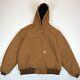 Carhartt Jacket Mens Large J140 Brown Canvas Vintage Union Made In Usa
