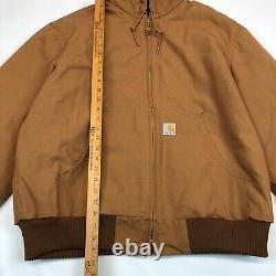 Carhartt Jacket Mens Large J140 Brown Canvas Vintage Union Made in USA