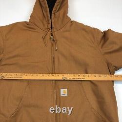 Carhartt Jacket Mens Large J140 Brown Canvas Vintage Union Made in USA