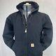 Carhartt Loose Fit Active Jacket Hooded Jac-3 Black Duck Canvas Size Large 3m