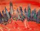 Cityscape Landscape Planet Impressionist Large Original Oil Painting