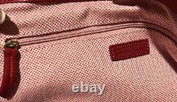 Dooney & Bourke Red Hobo Shoulder Bag Golden Hardware Magnetic Closure Used