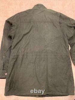 Eddie Bauer jacket Mens Large Canvas Waxed Cotton liner Green USA