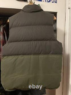 FILSON DOWN WAXED CRUISER VEST OTTER GREEN BROWN Large L With Tags