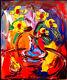 Flowers Art Modern Abstract Painting Stretched Impressionist Y8o6