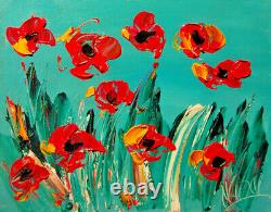 FLOWERS by Mark Kazav Large Abstract Modern Original Oil Painting HG454