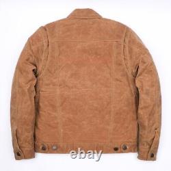 Freenote Cloth Riders Jacket Size L Waxed Canvas Rust