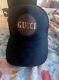 Gucci Original Gg Canvas Baseball Hat Cap Black With Brown Patch Monogram Logo
