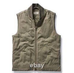 Huckberry Taylor Stitch Workhorse Waxed Duck Canvas Puffer Vest Green Large 42
