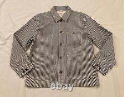 J. Crew Wallace & Barnes duck canvas chore jacket in hickory stripe, Size Large