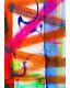 Large Contemporary Abstract Expressionist Wrapped Canvas Signed Painting