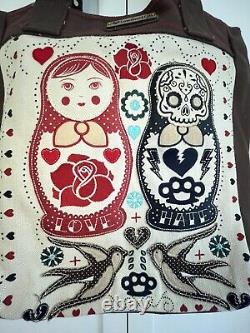 Loungefly Doll & Skeleton Tote Bag Canvas Purse New And RARE