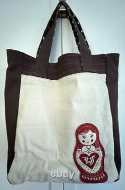 Loungefly Doll & Skeleton Tote Bag Canvas Purse New And RARE