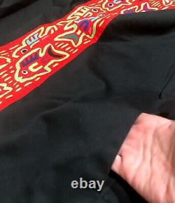 MOLA Jacket Cardigan Handmade Art To Wear Sed's Craft Panama Vtg Size L Black