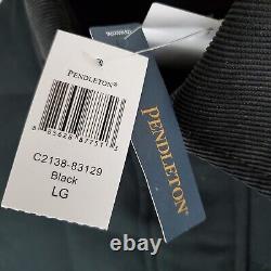 NEW $225 PENDLETON Size Large Mens Black Canvas Full Zip Insulated Jacket Cotton