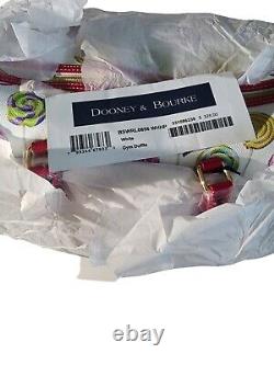 NEW Dooney & Bourke White Gym Duffle Bag Lollipop