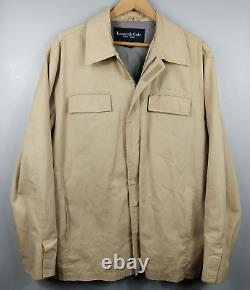 NWOT Kenneth Cole Canvas Coat Mens Size Large Tan Field Jacket