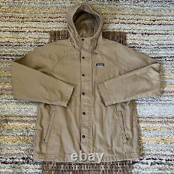 Patagonia Canvas Hoodie Jacket Full Zip Khaki Ran Men's Size Large L