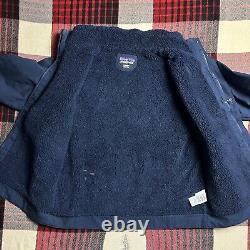 Patagonia Maple Grove Canvas Jacket Sherpa Lined Large Navy Mens