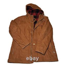Pendleton Coat Large BrownSherpa-Lined Hooded water resistant cotton canvas Duck