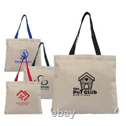 Personalized Sumatra Cotton Canvas Tote Bag Customized with Your Logo 50 QTY