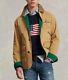 Polo Country Ralph Lauren Reversible Canvas Utility Jacket Khaki/ Green Sz L Nwt