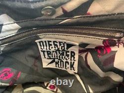 Rare Vintge Diesel Trainer Rock Large Cotton Canvas Shopper Bag Metal Handles