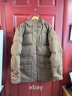 The North Face Mens Himalayan 550 Goose Down Brown Puffer Jacket Full Zip Sz L