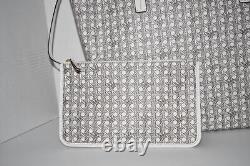 Tory Burch Ever Ready Woven Monogram Tote Bag in New Ivory #145634 NWT