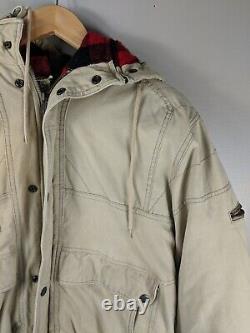 VTG Avalanche Mountain Gear Jacket Large Heavy Duty Canvas Flannel Lined Hooded