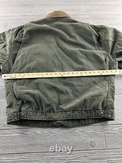 VTG Carhartt J97 MOS Green Blanket Lined Detroit Jacket Made In USA X-Large Mens