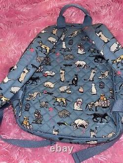 Vera Bradley Cat's Meow Small Backpack RARE Cats EUC