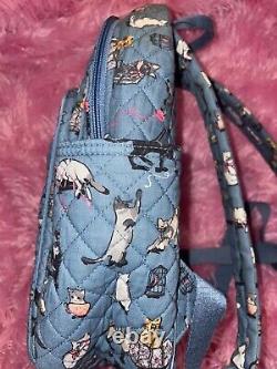 Vera Bradley Cat's Meow Small Backpack RARE Cats EUC