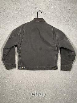 Vintage Carhartt Detroit Jacket Black Size Large J80BLK Made In USA Workwear