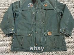 Vintage Carhartt Jacket Men's L Green Canvas C10HTG Detroit Lined 90s Snap USA