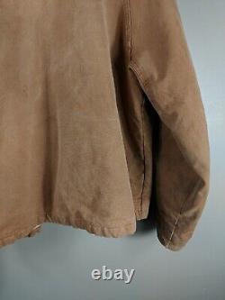Vintage DUXBAK Cotton Canvas Duck Hunting Coat Jacket, Brown, Quilted Lining, L