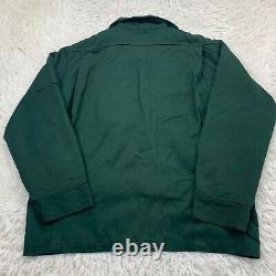 Vintage Unitog Jacket Mens 44 R USA Green Full Zip Lined Chain Stitched Union