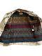 Vintage Woolrich Chore Coat Aztec Blanket L Leather Collar Duck Canvas Sw