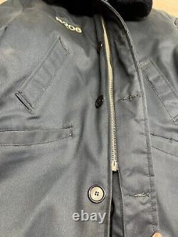 Vtg B-9 Parka Civilian Quilted Split Hooded Cold Weather Jacket Property Of Ford