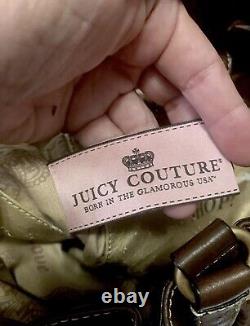 Vtg Y2K Juicy Couture Daydreamer Beige/Brown Velour Handbag, Purse, Bag