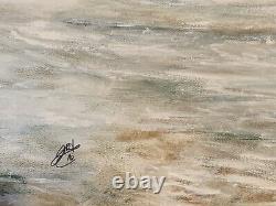 Chanson de la rivière brumeuse (peinture originale peinte à la main) Peinture grande 30x30