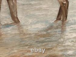 Chanson de la rivière brumeuse (peinture originale peinte à la main) Peinture grande 30x30