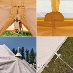 Grande tente de camping en toile de coton imperméable spacieuse pour 10 personnes, toutes saisons, en plein air